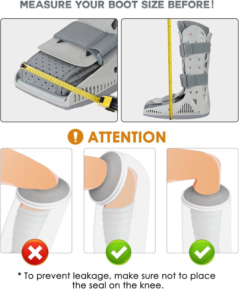 DNEOUXI Waterproof Extra Wide Cast Covers for Shower Leg with Upgraded Non-Slip Bottom, Extra Large Cast Protector for Shower Foot Ankle, Watertight Leg Cast Cover for Plus Size Adults Surgery Casts Boots - Image 4
